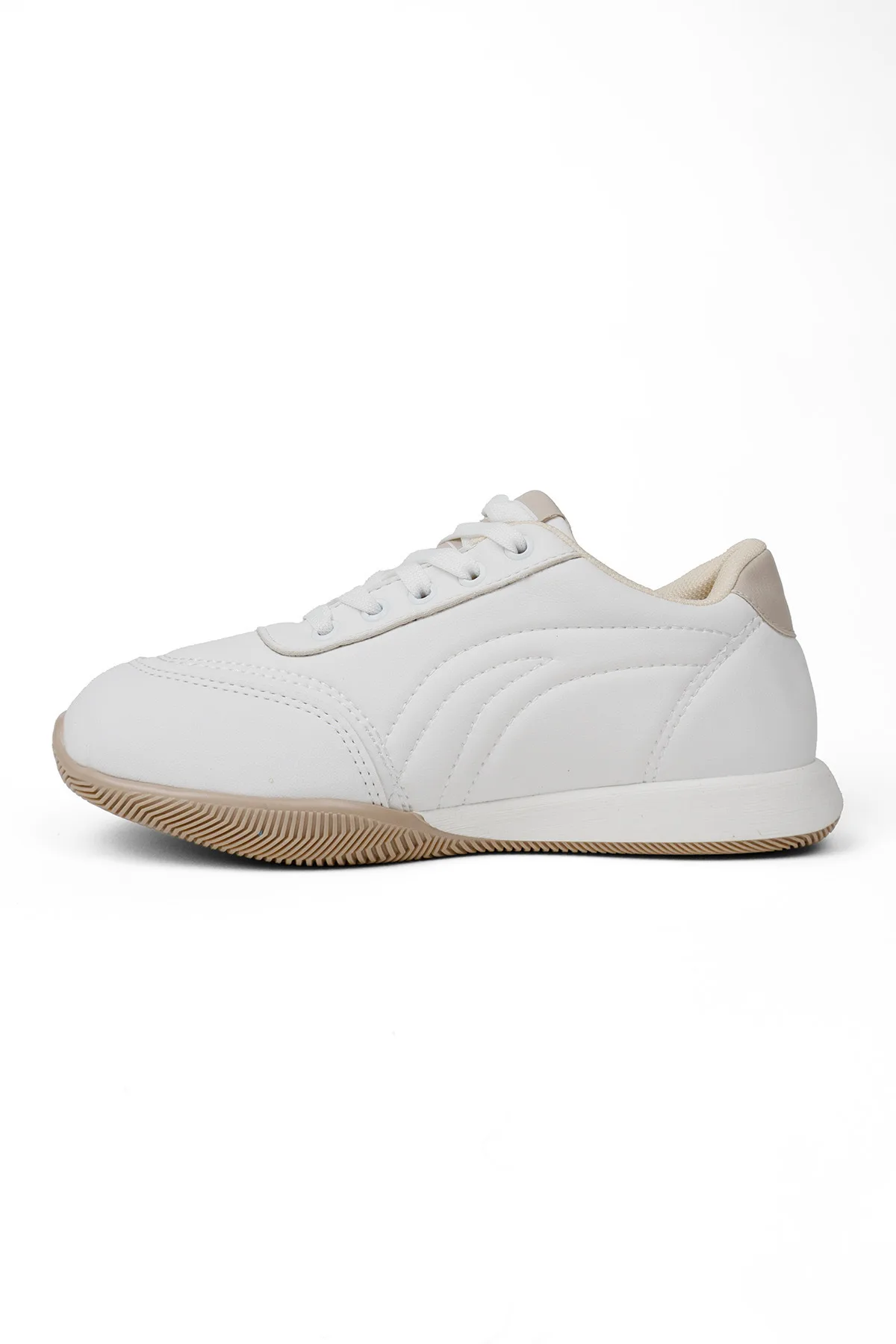 Beyaz Kadın Ortopedik Spor Ayakkabı Yumuşak Taban Günlük Rahat Sneaker Beyaz